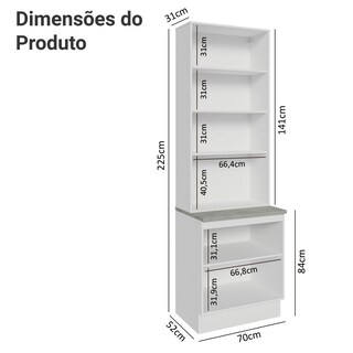 Foto 3 | Cocina Integral Completa Armario De Vidrio Madesa Agata Bg 2