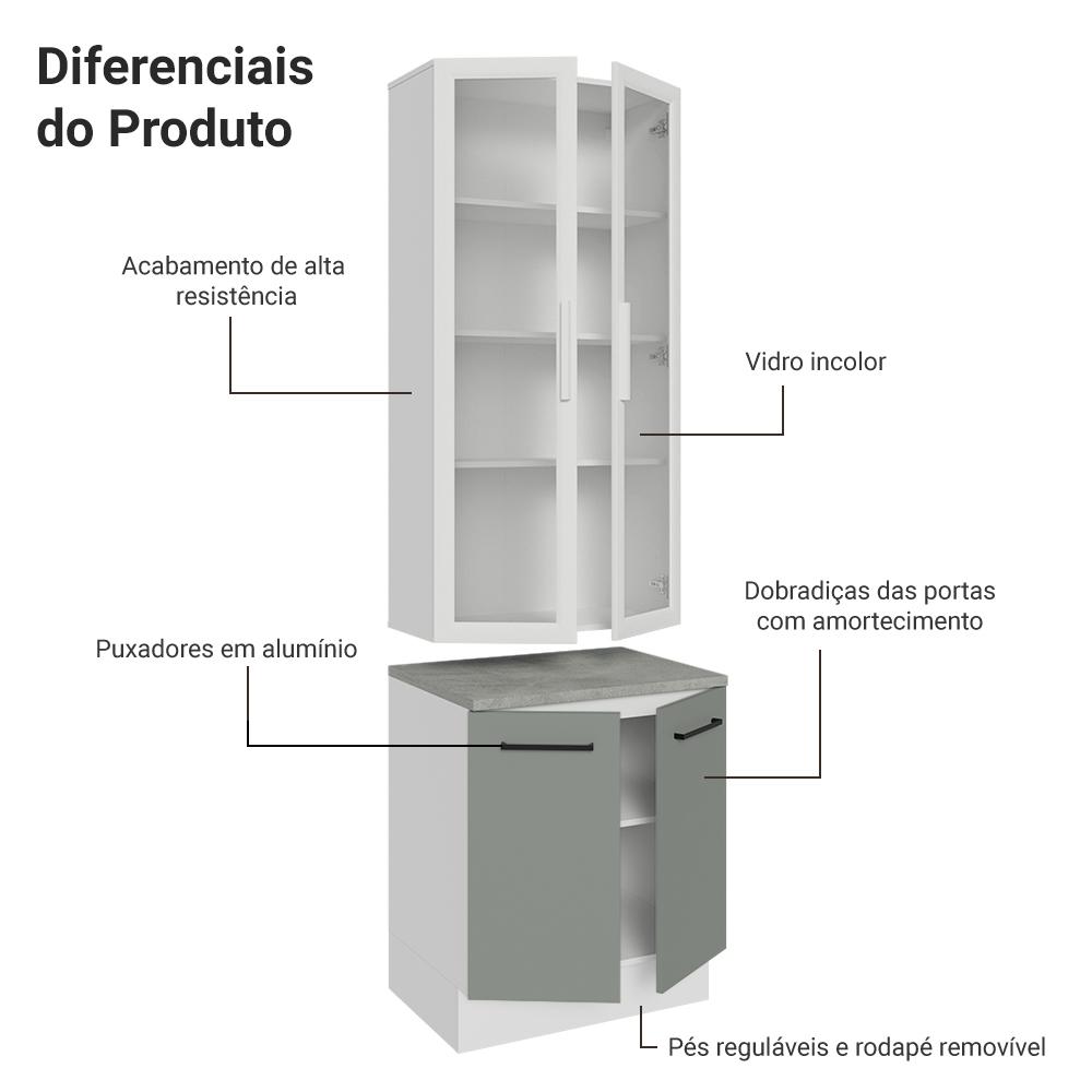 Foto 5 | Cocina Integral Completa Armario De Vidrio Madesa Agata Bg 2