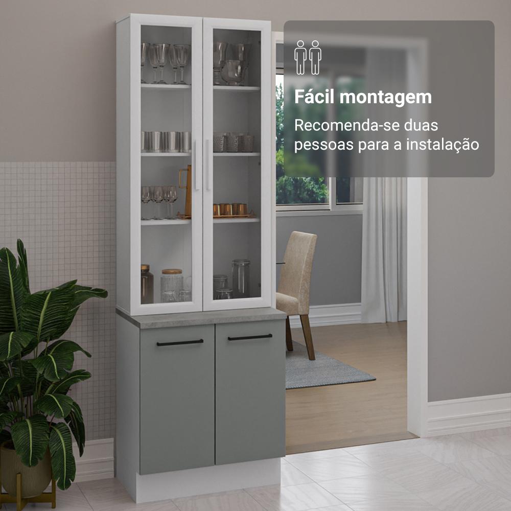 Foto 6 | Cocina Integral Completa Armario De Vidrio Madesa Agata Bg 2