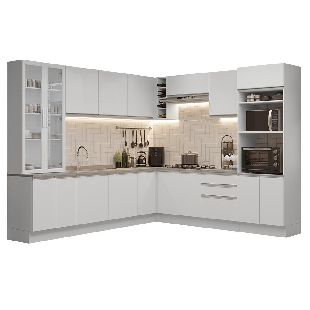 Foto 2 pulgar | Cocina Integral Completa Armario De Vidrio Madesa Glamy Bb 2