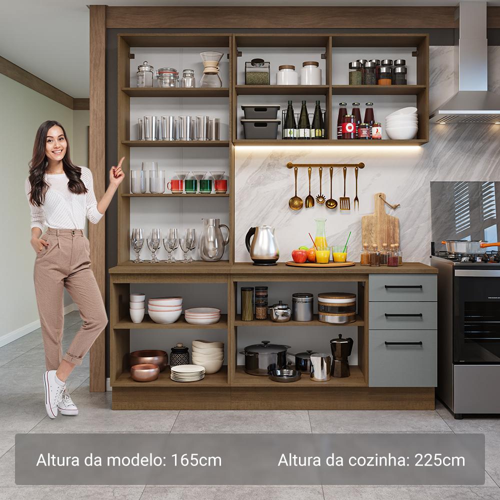 Foto 5 pulgar | Cocina Integral Completa Armario De Vidrio Madesa Agata Mg