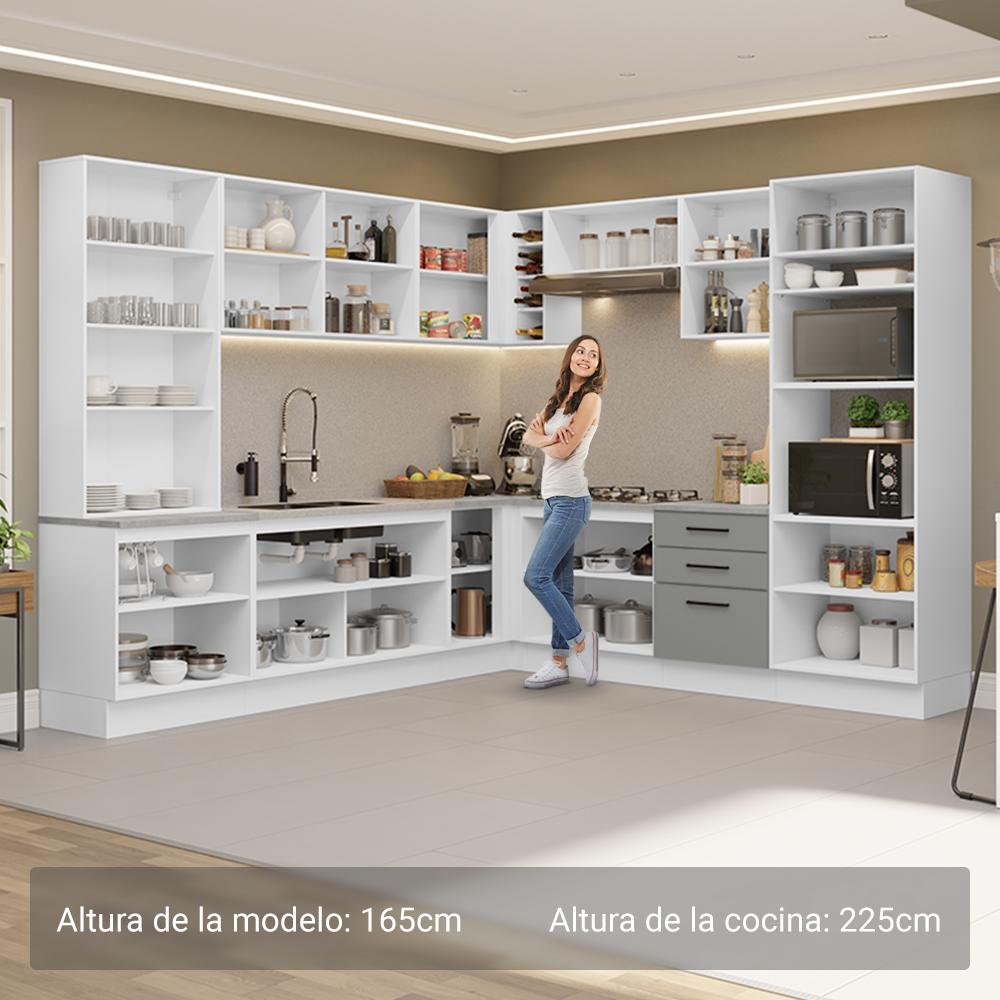 Foto 5 | Cocina Integral Completa Armario De Vidrio Madesa Agata Bg 1