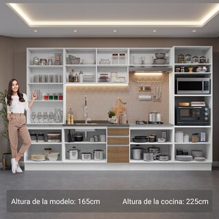 Foto 4 | Cocina Integral Completa Armario De Vidrio Madesa Glamy Bm 1