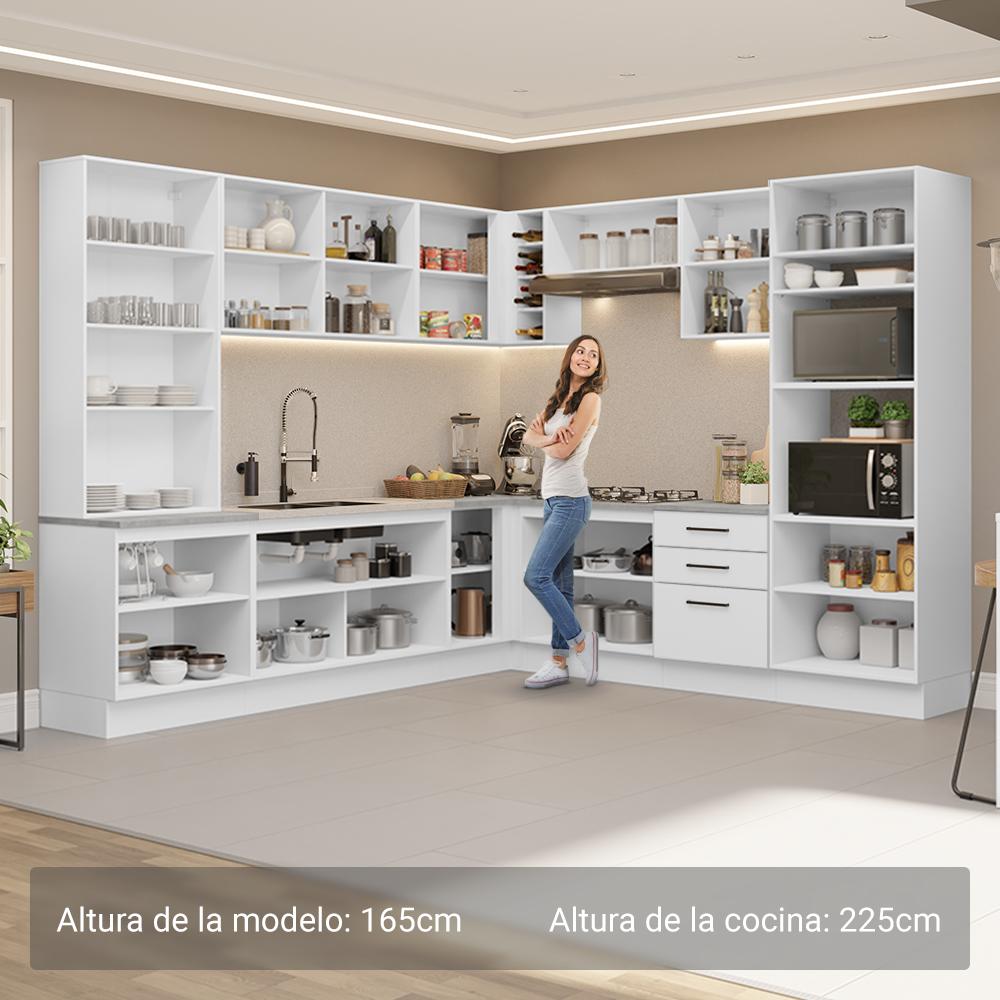 Foto 5 | Cocina Integral Completa Armario De Vidrio Madesa Agata Bb 1