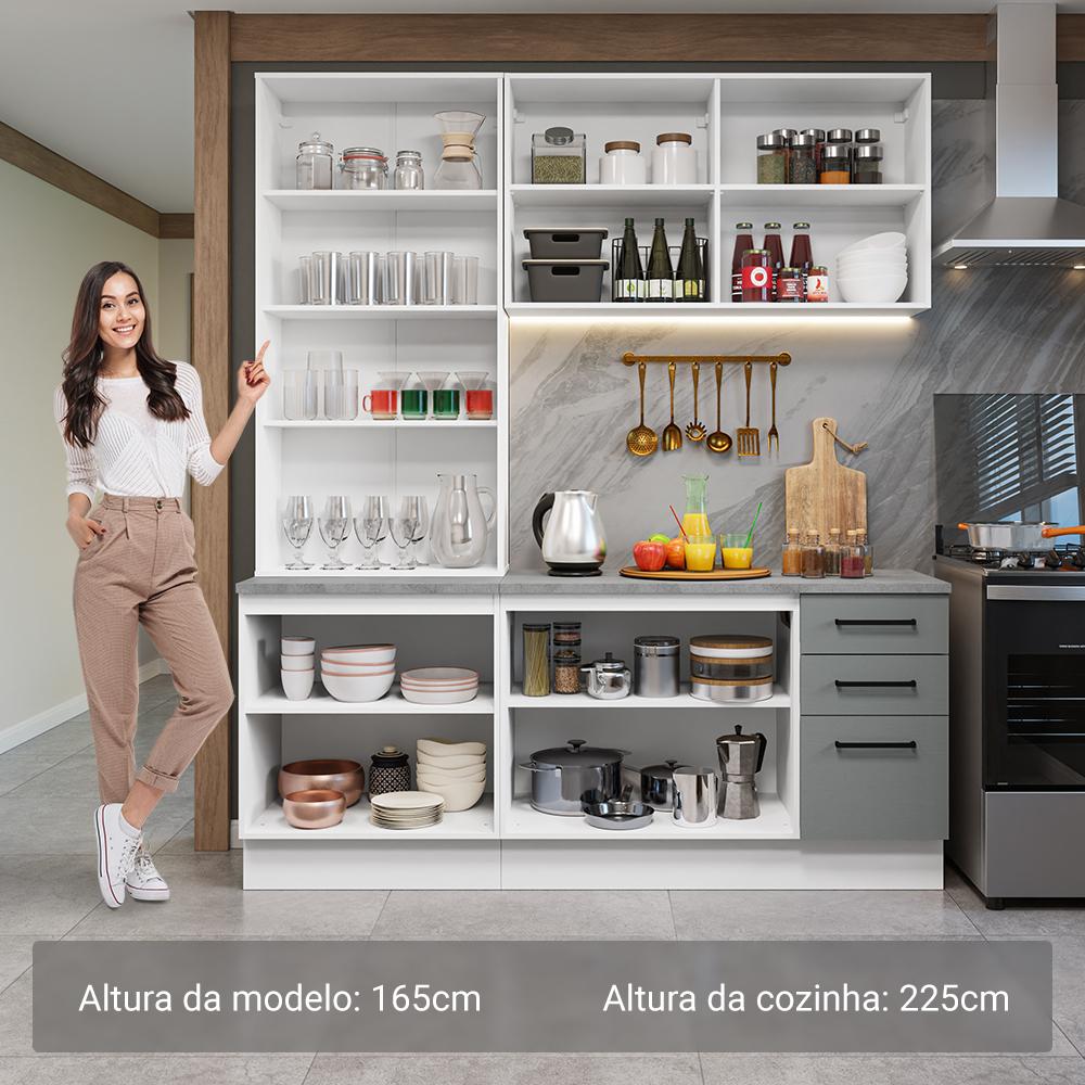 Foto 5 pulgar | Cocina Integral Completa Armario De Vidrio Madesa Agata Bb 01