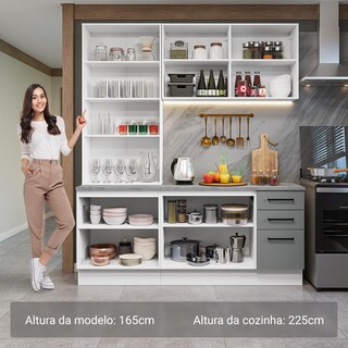 Foto 4 | Cocina Integral Completa Armario De Vidrio Madesa Agata Bb 01