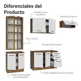Foto 4 | Cocina Integral Completa Armario De Vidrio Madesa Agata Mb 3