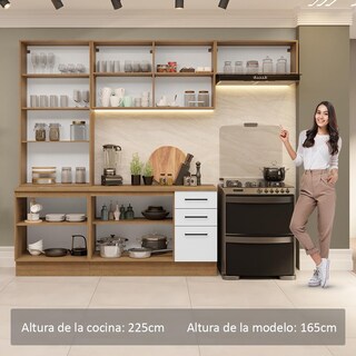 Foto 5 | Cocina Integral Completa Armario De Vidrio Madesa Agata Mb 3