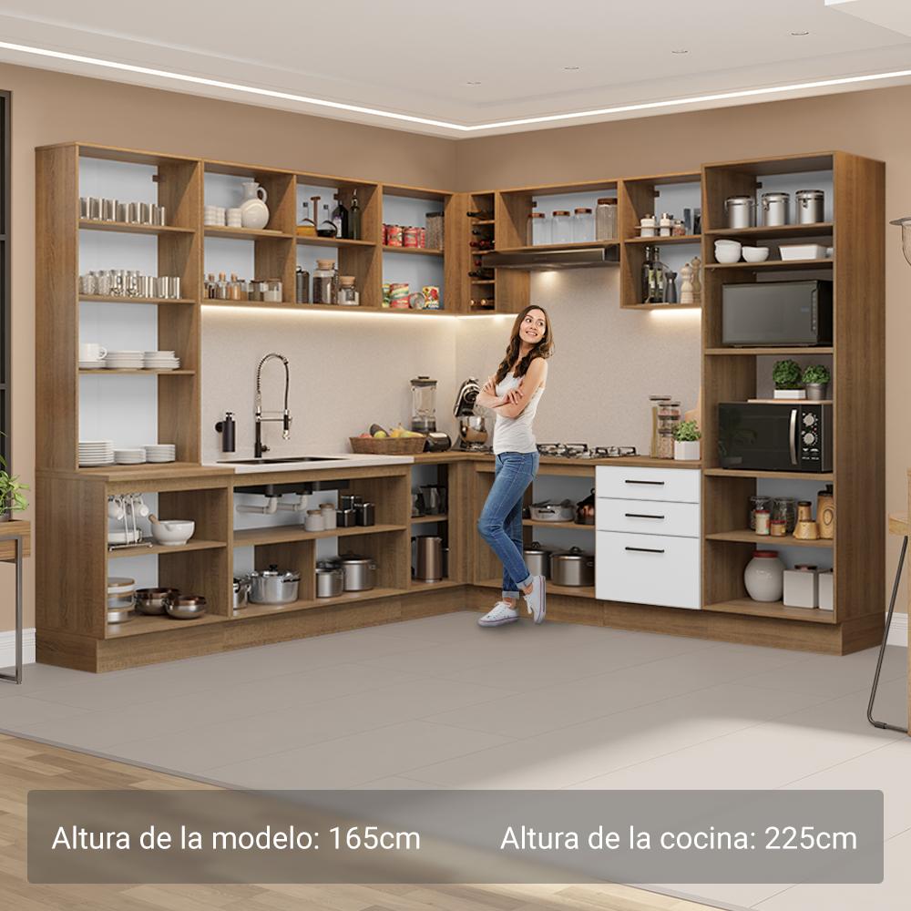 Foto 6 pulgar | Cocina Integral Completa Armario De Vidrio Madesa Agata Mb 1
