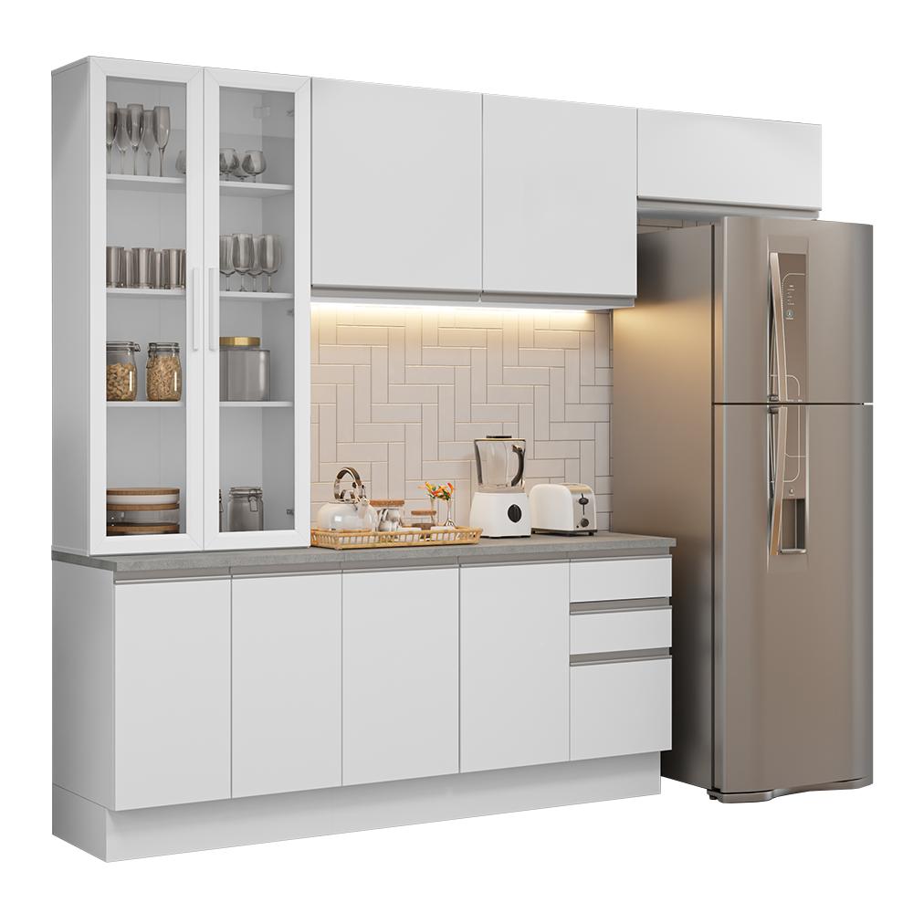 Foto 1 | Cocina Integral Completa Armario De Vidrio Madesa Glamy Bb16