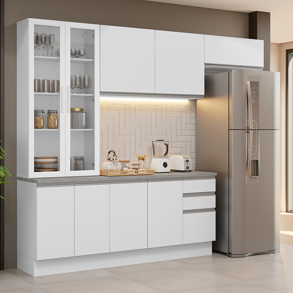 Foto 3 pulgar | Cocina Integral Completa Armario De Vidrio Madesa Glamy Bb16