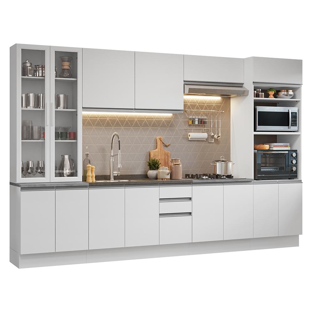 Foto 2 pulgar | Cocina Integral Completa Armario De Vidrio Madesa Glamy Bb 1