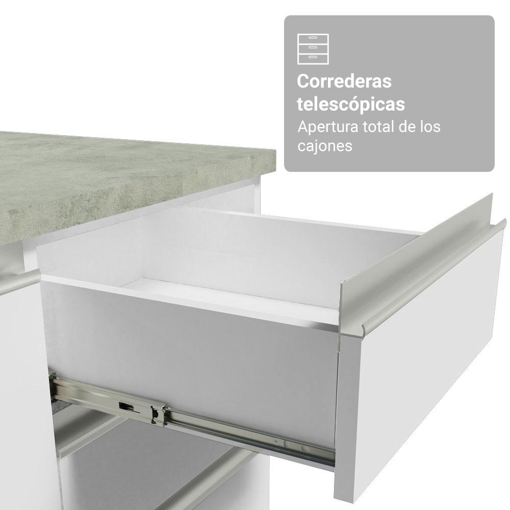 Foto 8 pulgar | Cocina Integral Completa Armario De Vidrio Madesa Glamy Bb 1