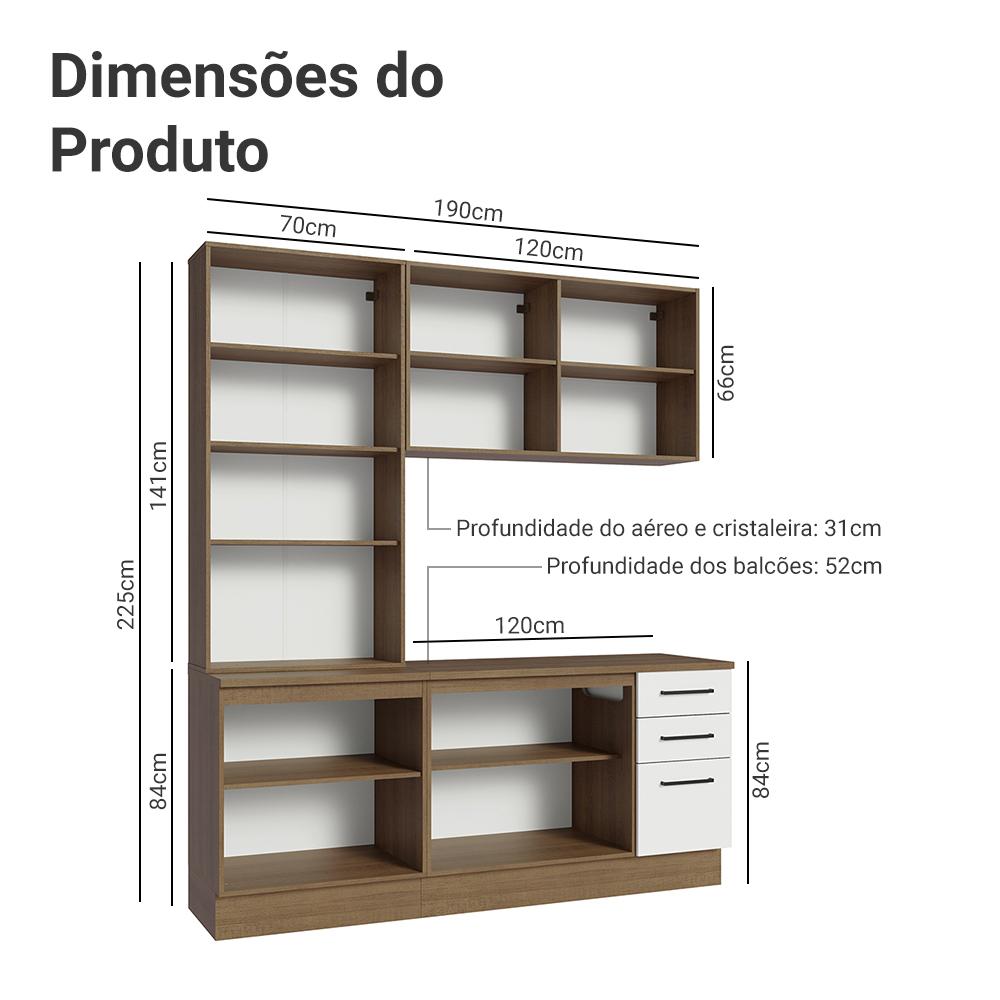 Foto 4 pulgar | Cocina Integral Completa Armario De Vidrio Madesa Agata Mb