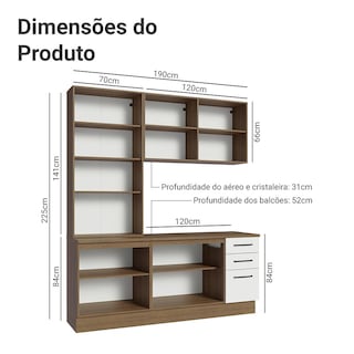 Foto 3 | Cocina Integral Completa Armario De Vidrio Madesa Agata Mb