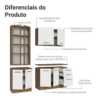 Foto 5 | Cocina Integral Completa Armario De Vidrio Madesa Agata Mb