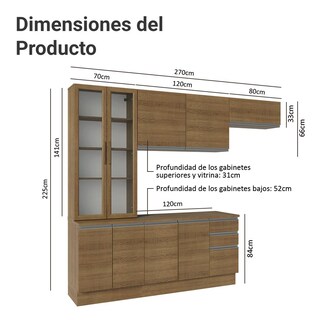 Foto 3 | Cocina Integral Completa Modular Madesa Glamy 270cm Mm 16