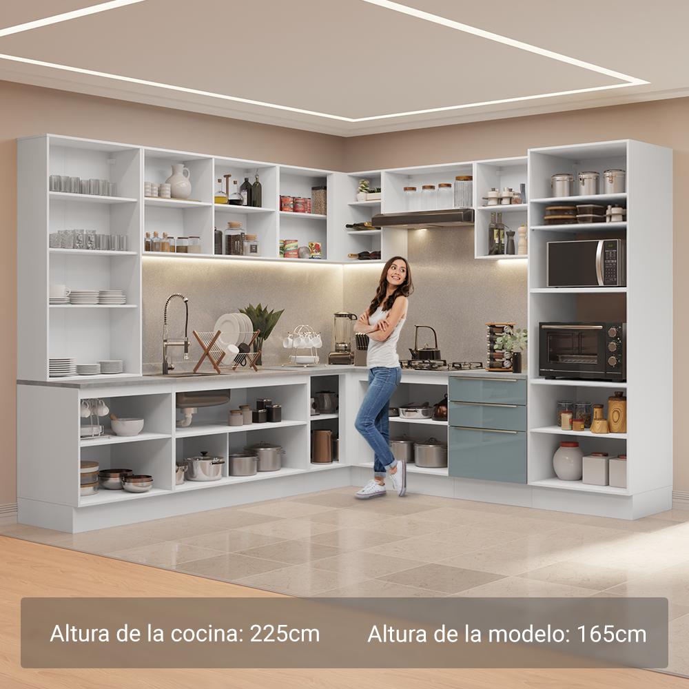 Foto 6 pulgar | Cocina Integral Completa Armario De Vidrio Madesa Lux Bg 01