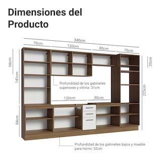 Foto 3 | Cocina Integral Completa Modular Madesa Agata 340cm Mb 01