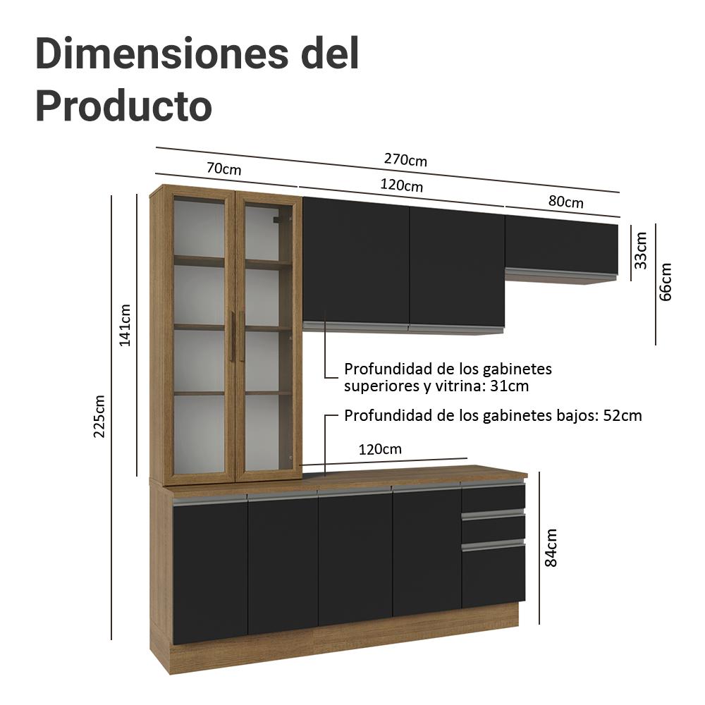 Foto 4 pulgar | Cocina Integral Completa Modular Madesa Glamy 270cm Mn 16