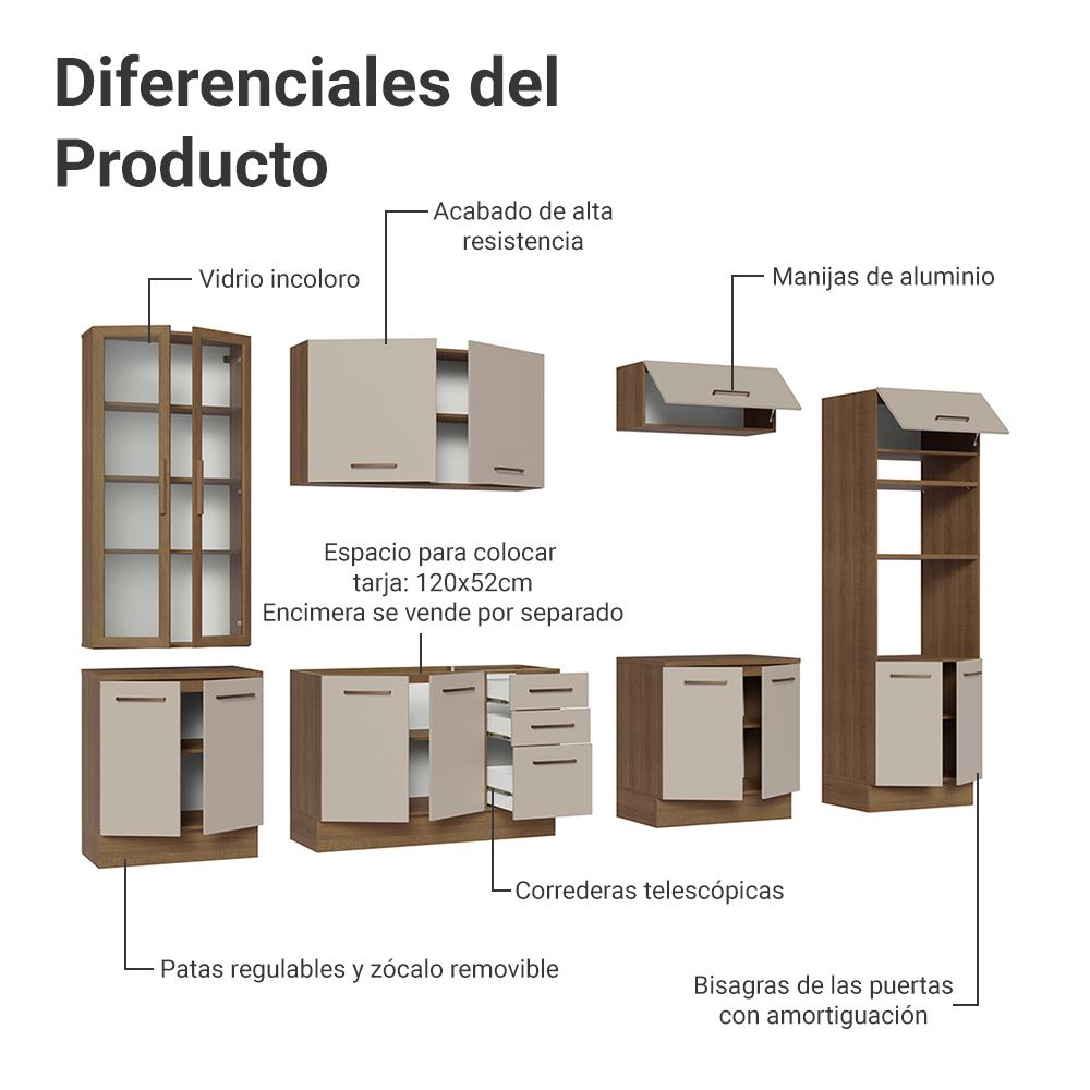 Foto 6 pulgar | Cocina Integral Completa Modular Madesa Agata 340cm Mc 01