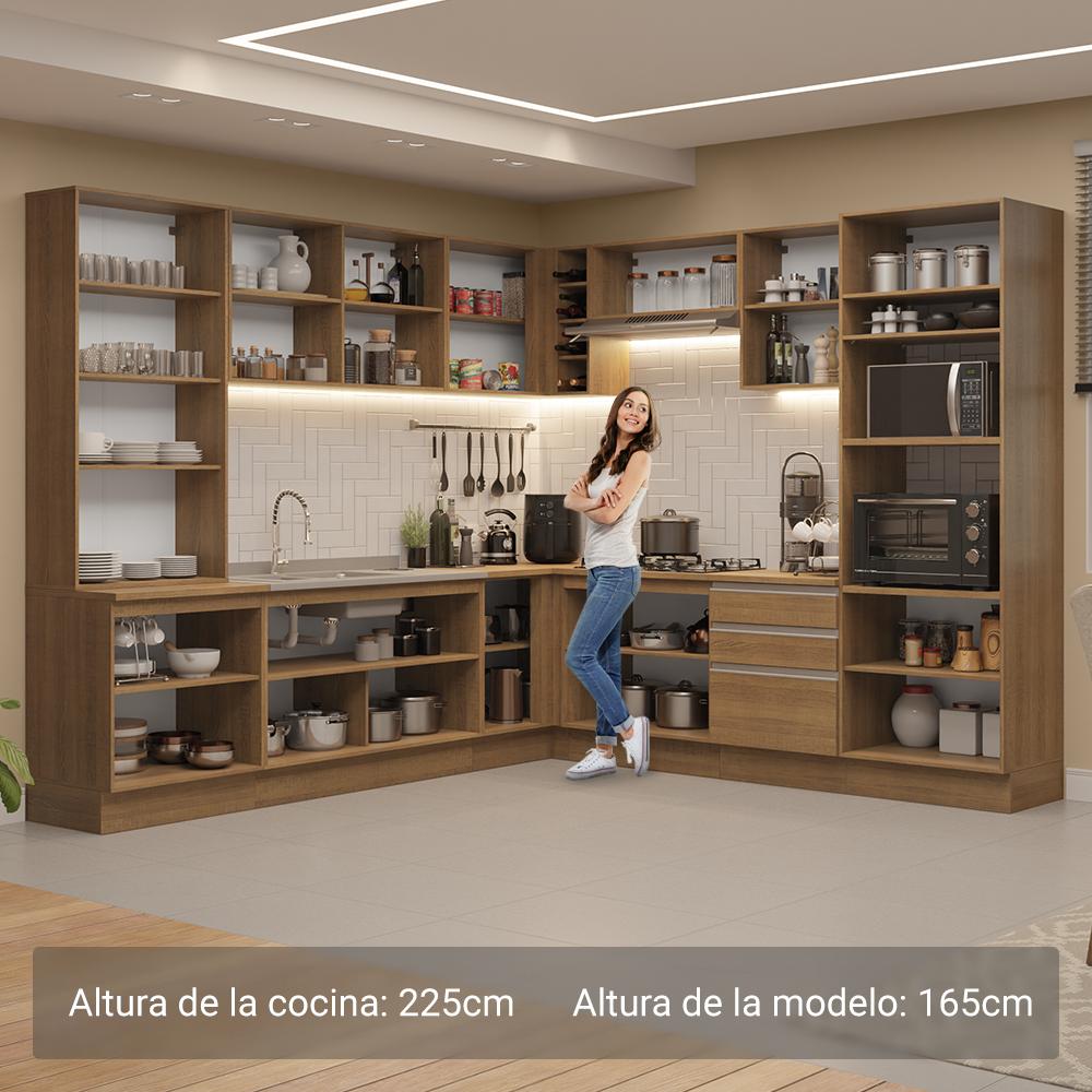 Foto 6 pulgar | Cocina Integral Completa Armario De Vidrio Madesa Glamy Mm 2