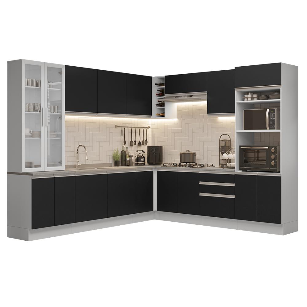 Foto 1 | Cocina Integral Completa Armario De Vidrio Madesa Glamy Bn 2