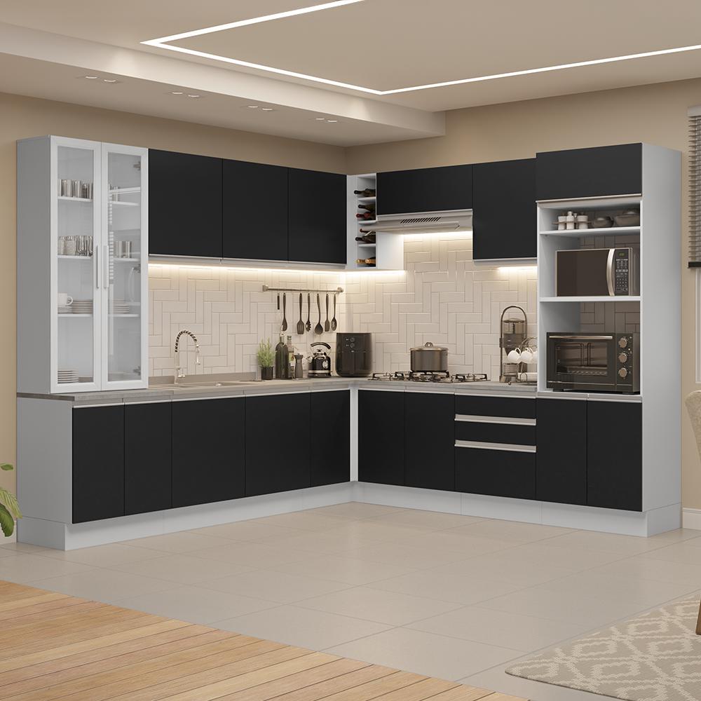 Foto 3 pulgar | Cocina Integral Completa Armario De Vidrio Madesa Glamy Bn 2
