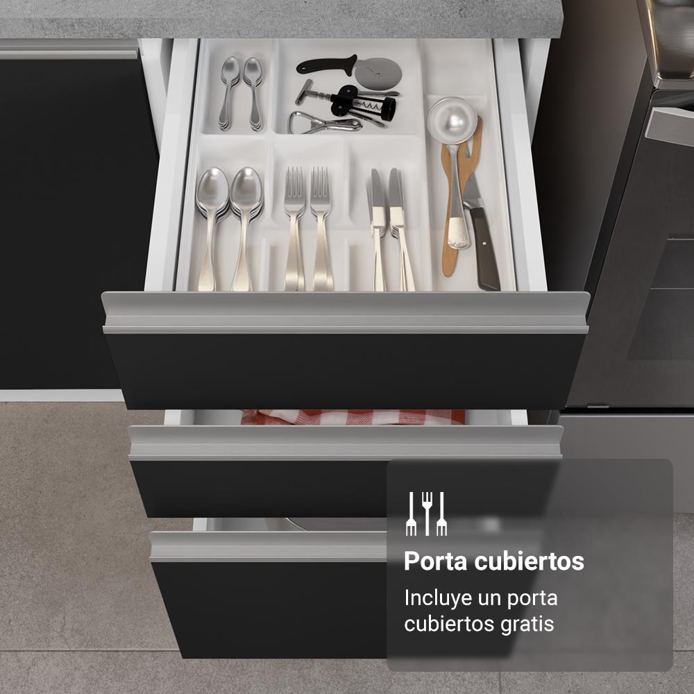 Foto 9 pulgar | Cocina Integral Completa Armario De Vidrio Madesa Glamy Bn 2