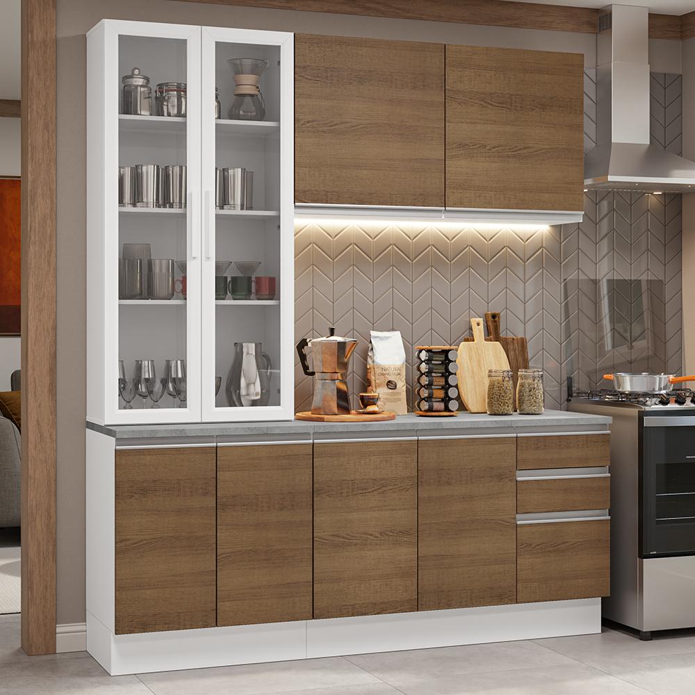 Foto 3 pulgar | Cocina Integral Completa Armario De Vidrio Madesa Glamy Bm 5