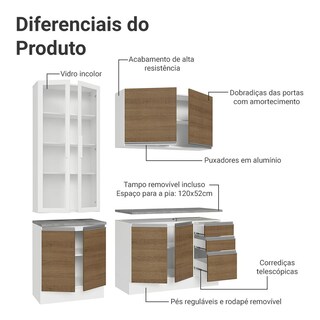 Foto 5 | Cocina Integral Completa Armario De Vidrio Madesa Glamy Bm 5