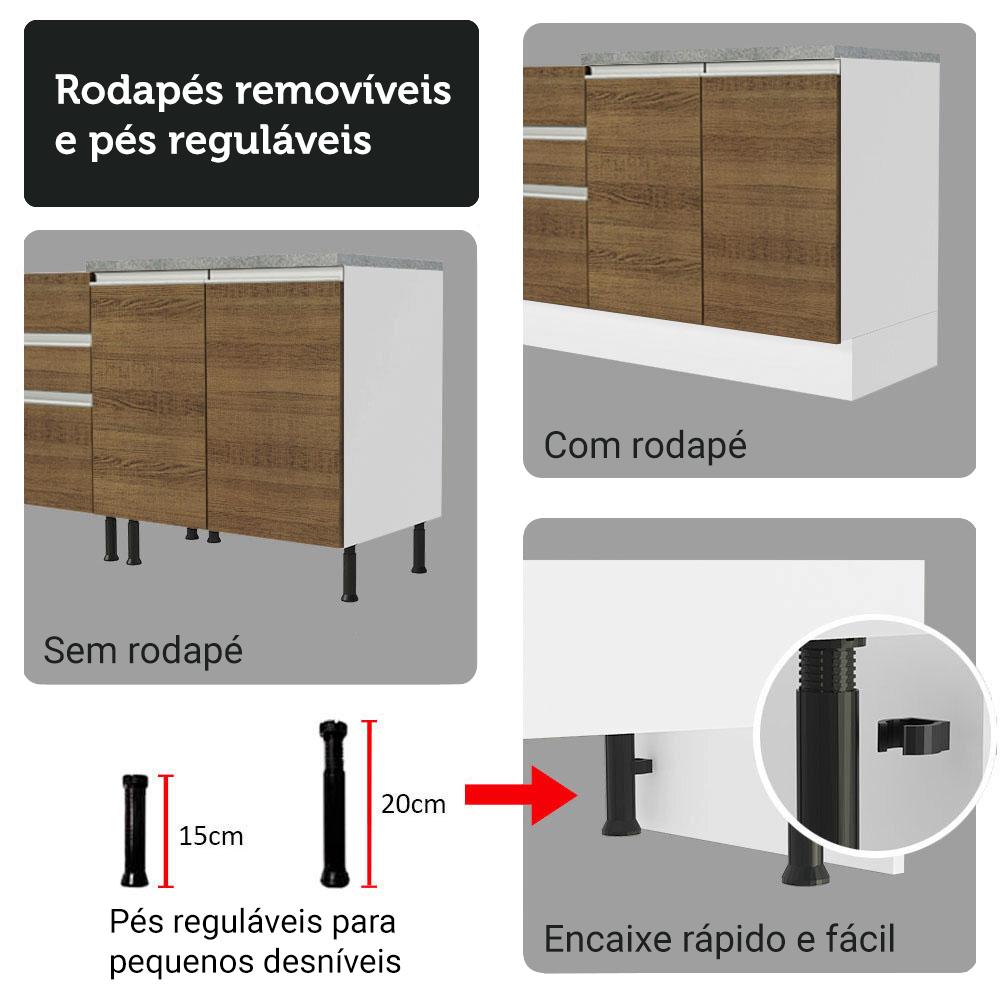 Foto 9 pulgar | Cocina Integral Completa Armario De Vidrio Madesa Glamy Bm 5