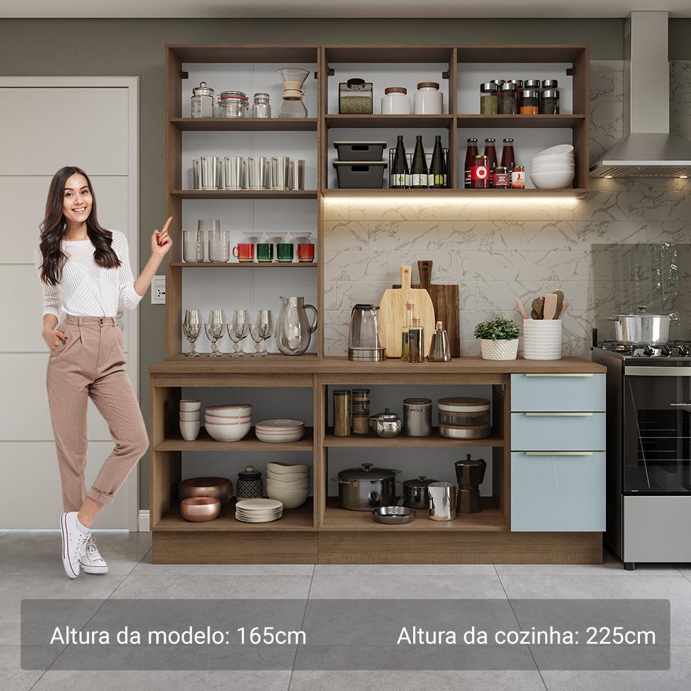 Foto 5 pulgar | Cocina Integral Completa Armario De Vidrio Madesa Lux Mg 02