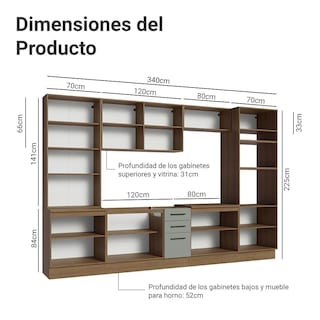 Foto 3 | Cocina Integral Completa Modular Madesa Agata 340cm Mg 2