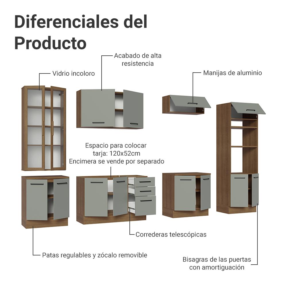 Foto 6 pulgar | Cocina Integral Completa Modular Madesa Agata 340cm Mg 2