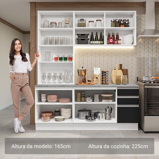Foto 4 | Cocina Integral Completa Armario De Vidrio Madesa Glamy Bn 5