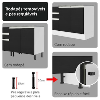 Foto 8 | Cocina Integral Completa Armario De Vidrio Madesa Glamy Bn 5