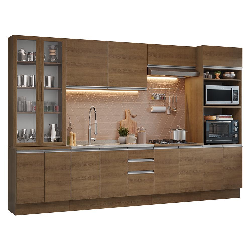 Foto 2 pulgar | Cocina Integral Completa Armario De Vidrio Madesa Glamy Mm 1
