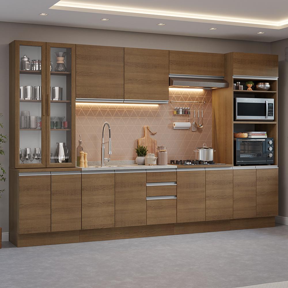 Foto 3 pulgar | Cocina Integral Completa Armario De Vidrio Madesa Glamy Mm 1