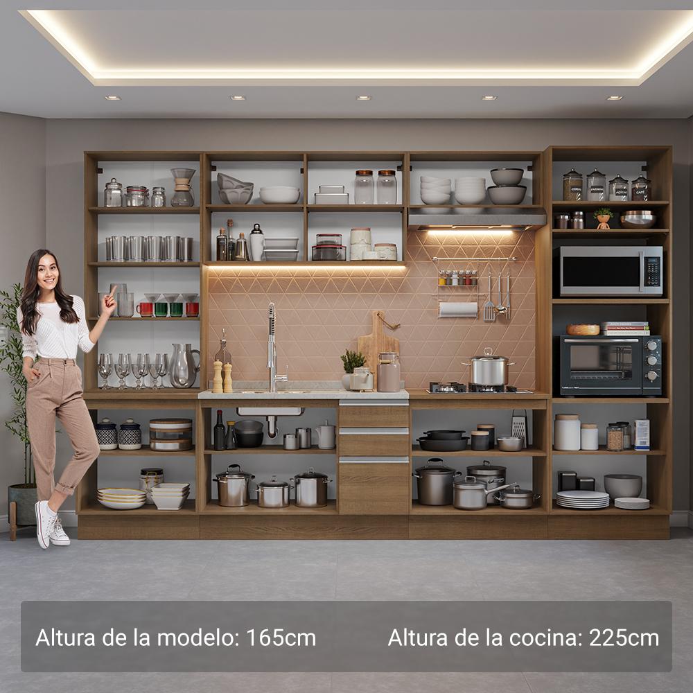 Foto 5 pulgar | Cocina Integral Completa Armario De Vidrio Madesa Glamy Mm 1
