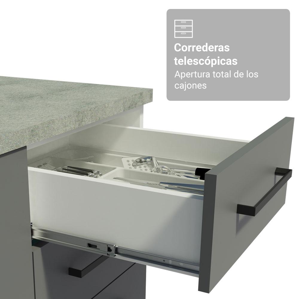 Foto 8 pulgar | Cocina Integral Completa Armario De Vidrio Madesa Agata Bg 3
