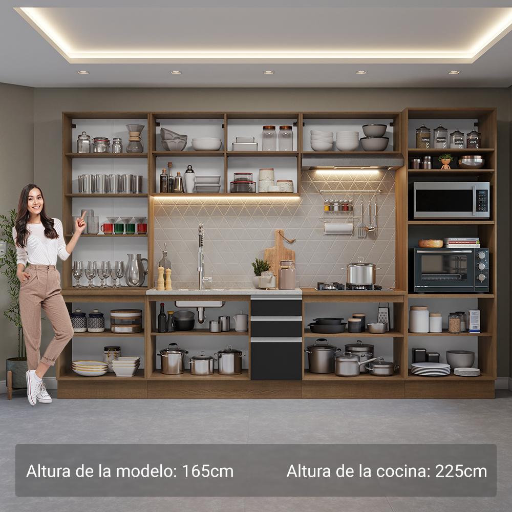 Foto 4 | Cocina Integral Completa Armario De Vidrio Madesa Glamy Mn 1