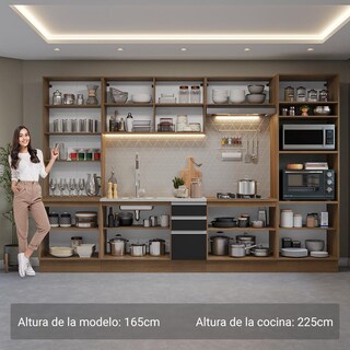 Foto 4 | Cocina Integral Completa Armario De Vidrio Madesa Glamy Mn 1