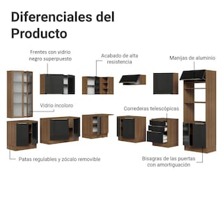Foto 4 | Cocina Integral Completa Armario De Vidrio Madesa Mn 01