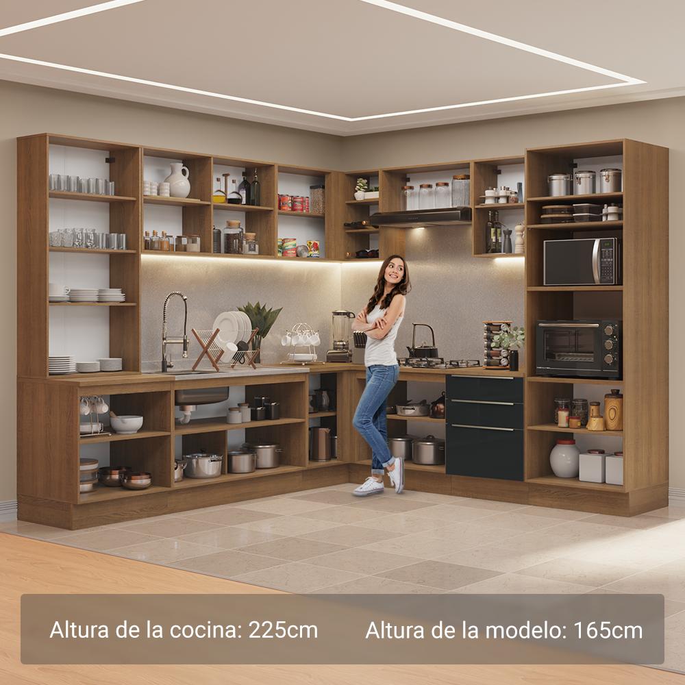 Foto 5 | Cocina Integral Completa Armario De Vidrio Madesa Mn 01