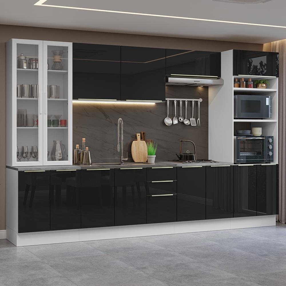 Foto 2 | Cocina Integral Completa Armario De Vidrio Madesa Lux Bn 03