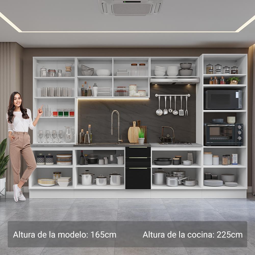 Foto 5 pulgar | Cocina Integral Completa Armario De Vidrio Madesa Lux Bn 03