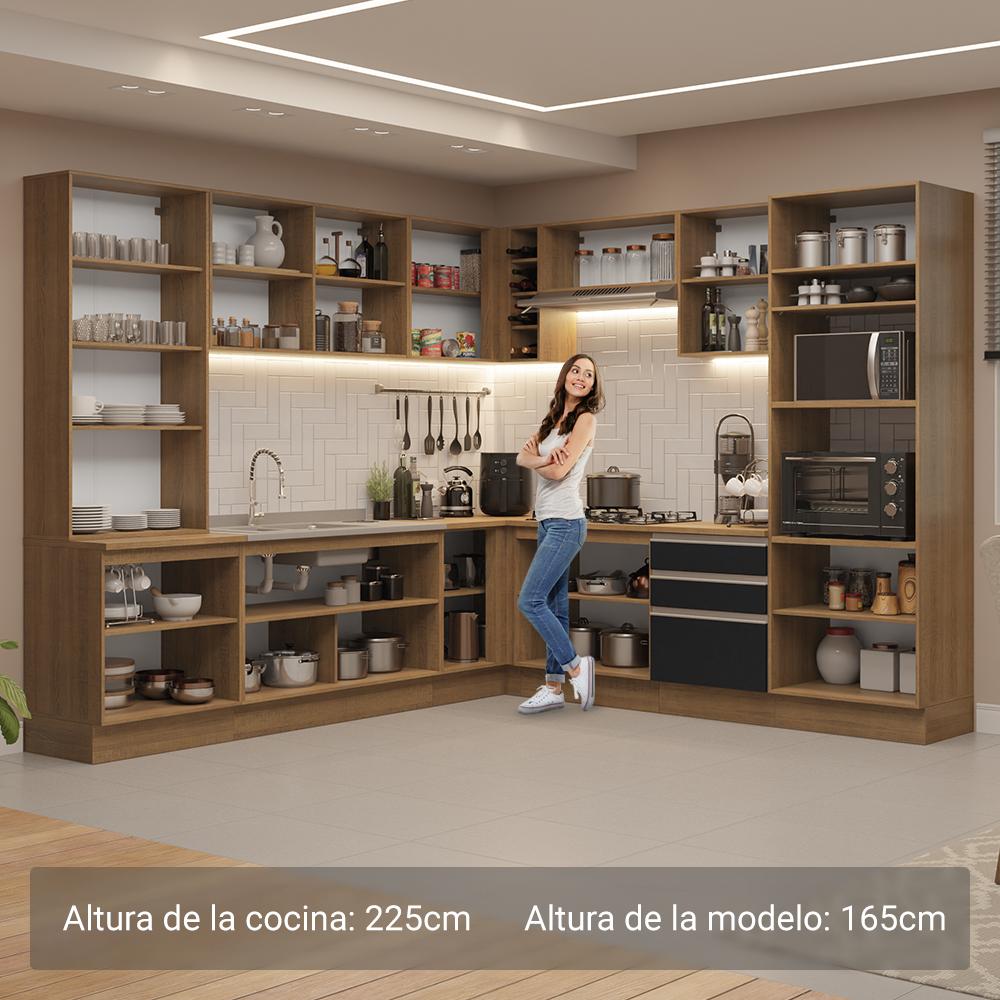 Foto 6 pulgar | Cocina Integral Completa Armario De Vidrio Madesa Lux Mn 01