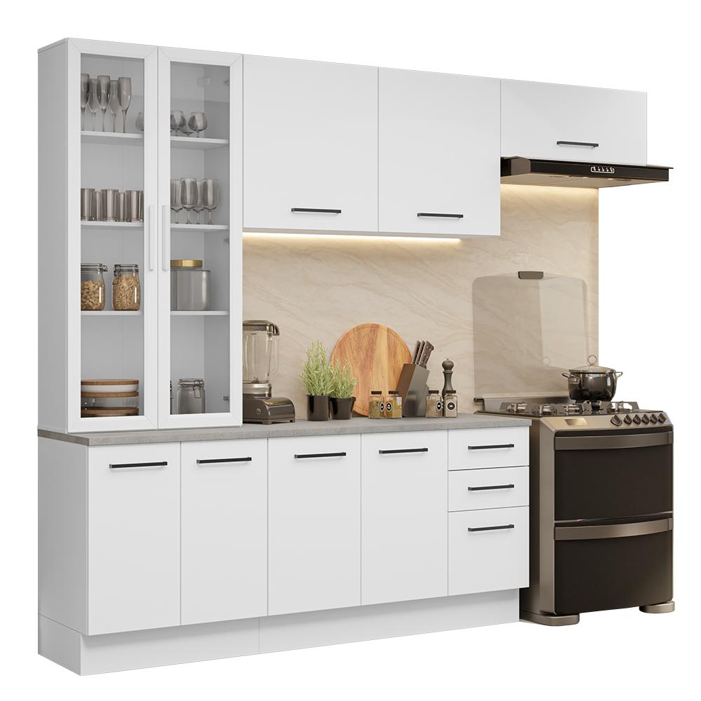 Foto 1 | Cocina Integral Completa Armario De Vidrio Madesa Agata Bc 12
