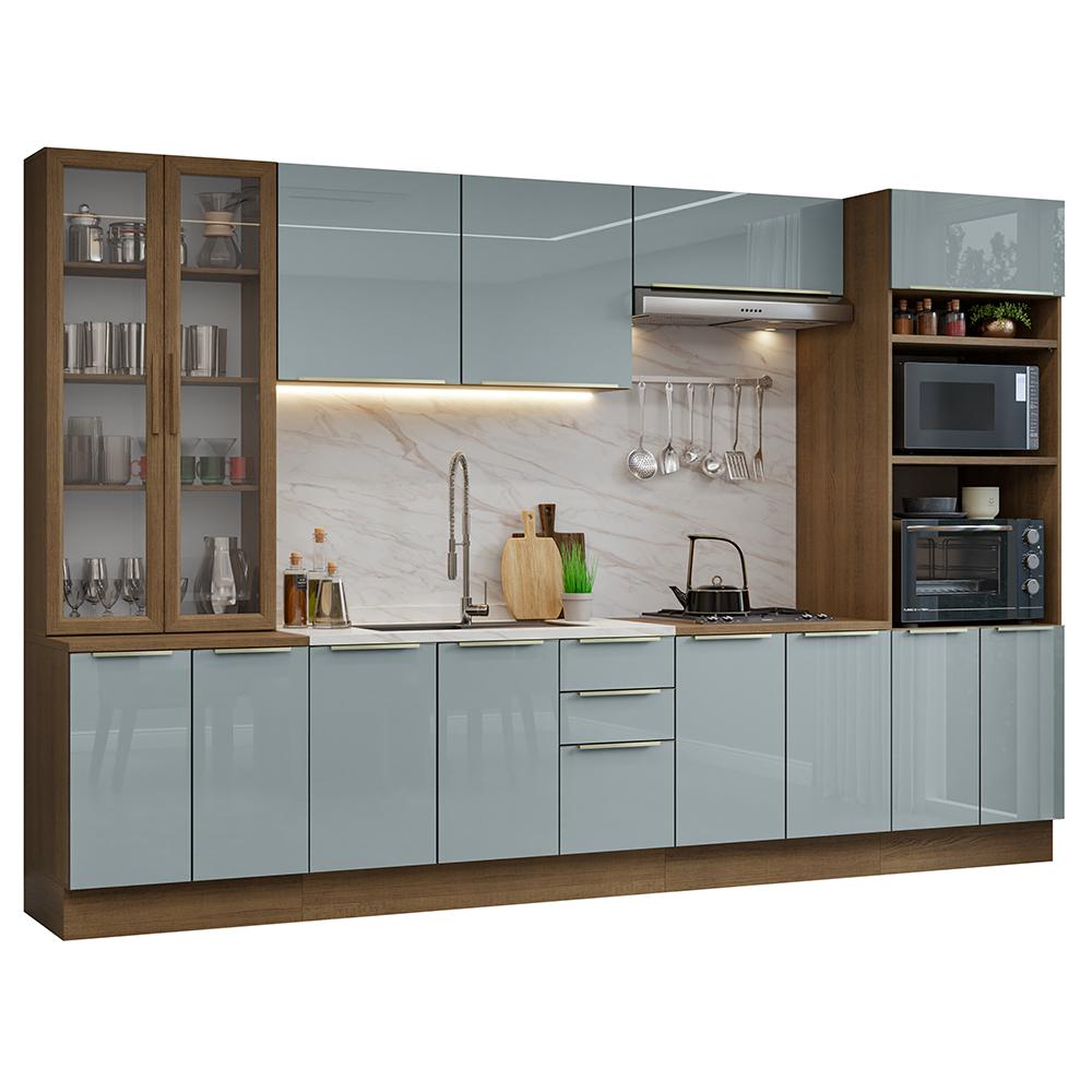 Cocina Integral Completa Armario De Vidrio Madesa Lux Mg 03